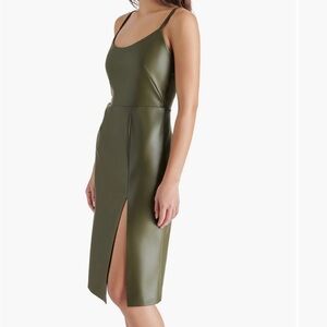 Steve Madden Green faux leather dress